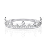 Solid Gold Crown Diamond Ring