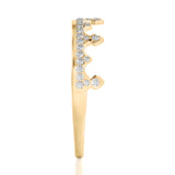 Solid Gold Crown Diamond Ring