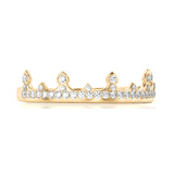 Solid Gold Crown Diamond Ring