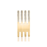Solid Gold Four Row Wrapped Diamond Ring