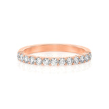 Solid Gold Half Eternity Diamond Band