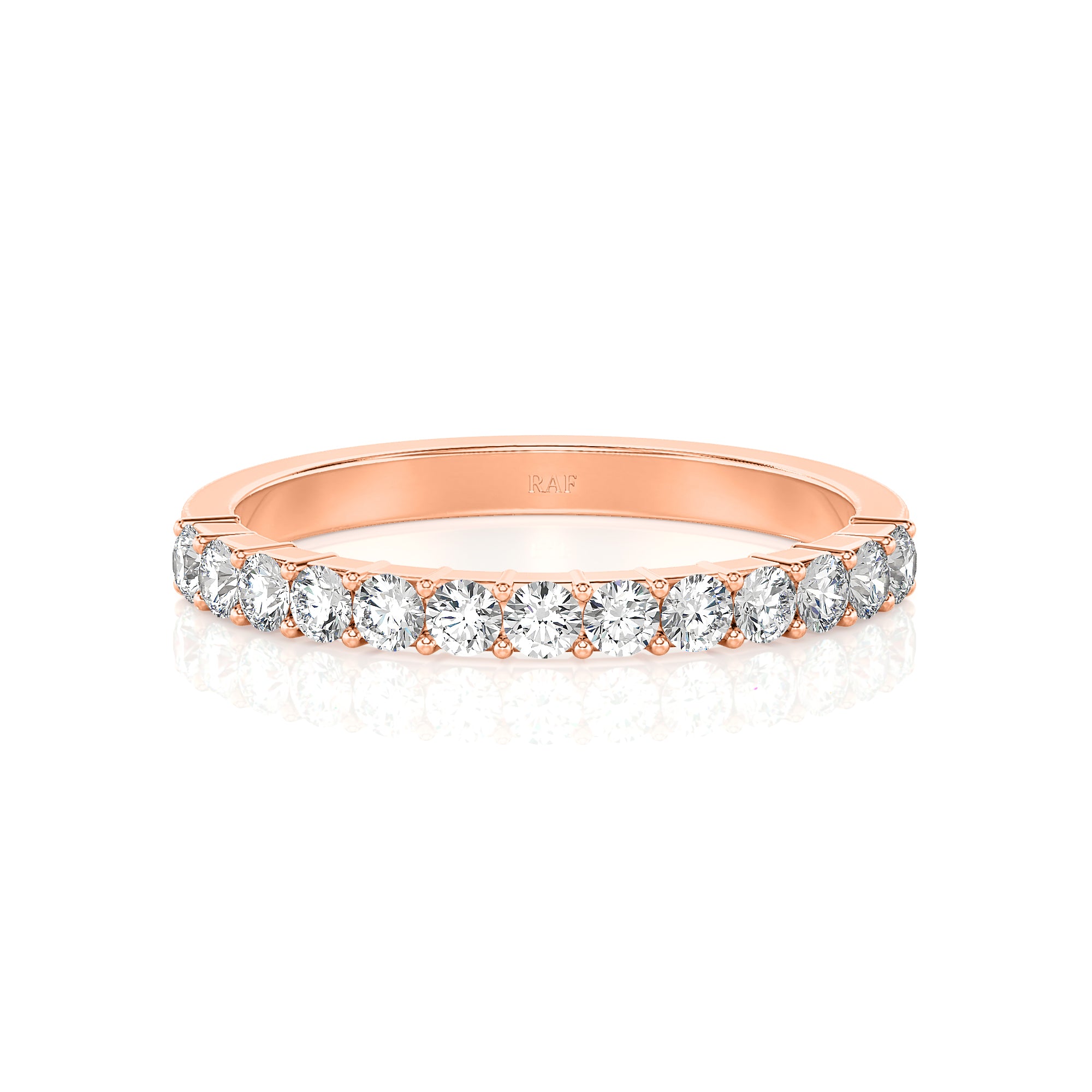 Solid Gold Half Eternity Diamond Band