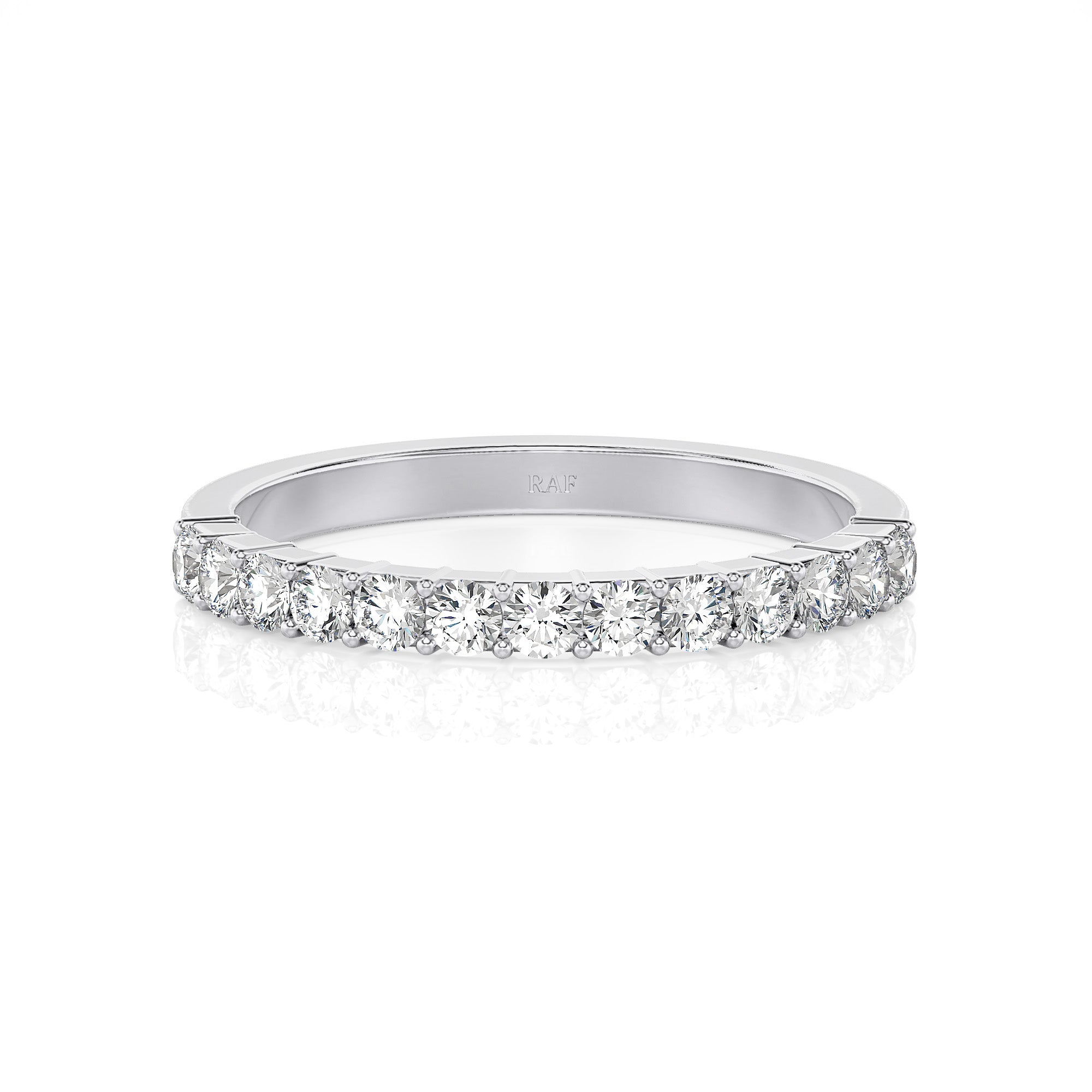 Solid Gold Half Eternity Diamond Band