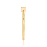 Solid Gold Solitaire Baguette White Topaz Ring