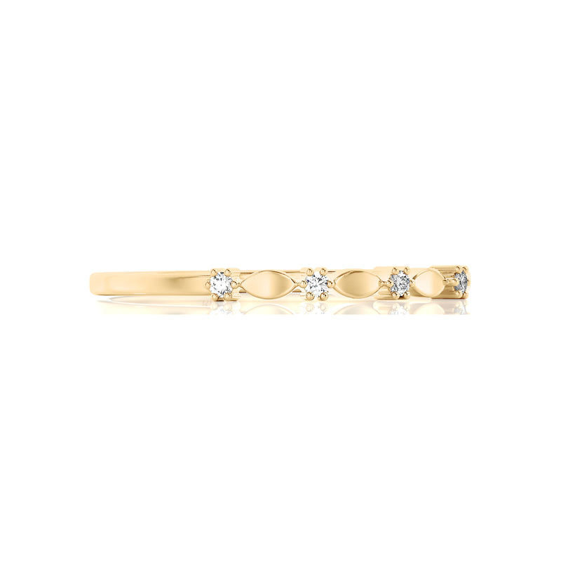 Diamond Petals Stacking Ring