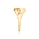 Solid Gold Star Diamond Signet Ring