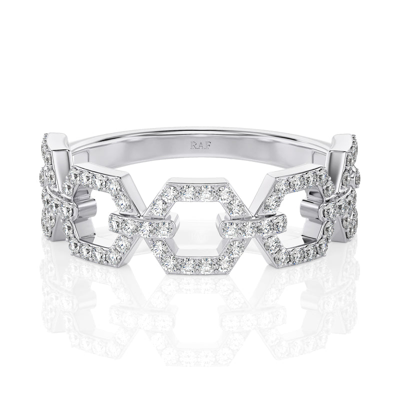 Open Link Diamond Ring