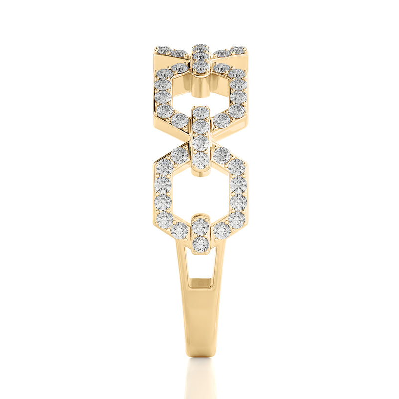 Open Link Diamond Ring