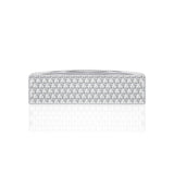Solid Gold Pave Diamond Signet Bar Ring