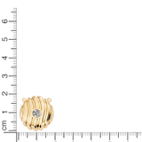 Fluted Bezel Diamond Pendant