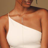 Solid Gold Pave Diamond Bar Lariat