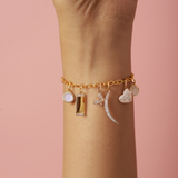 Solid Gold Charmer Bracelet - Thick