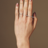 Solid Gold Flat Bar Diamond Ring