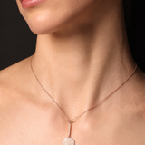 Solid Gold Diamond Octagon Necklace