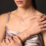 Solid Gold Diamond Octagon Necklace