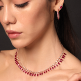 Solid Gold Ruby Choker Necklace