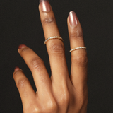 Solid Gold Diamond Bezel Eternity Band