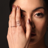 Solid Gold Diamond Stars Ring