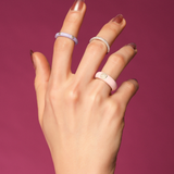 Solid Gold Diamond Thick Enamel Ring