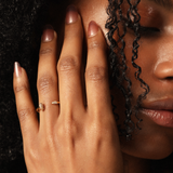 Solid Gold Diamond Nail Ring