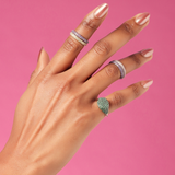 Solid Gold Emerald Pave Signet Ring