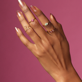 Solid Gold Ruby and Diamond Cluster Ring