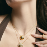 Fluted Bezel Diamond Pendant