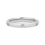 Solid Gold White Enamel Diamond Ring