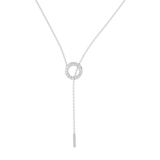 Solid Gold Diamond Halo Lariat