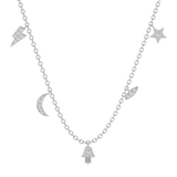Solid Gold Lucky Charms Diamond Necklace