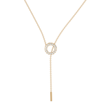Solid Gold Diamond Halo Lariat