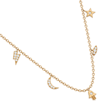 Solid Gold Lucky Charms Diamond Necklace