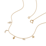 Solid Gold Lucky Charms Diamond Necklace