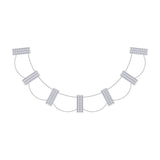 Solid Gold Diamond Ladder Choker