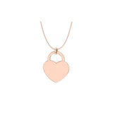 Heart Lock Engraveable Necklace