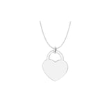 Heart Lock Engraveable Necklace