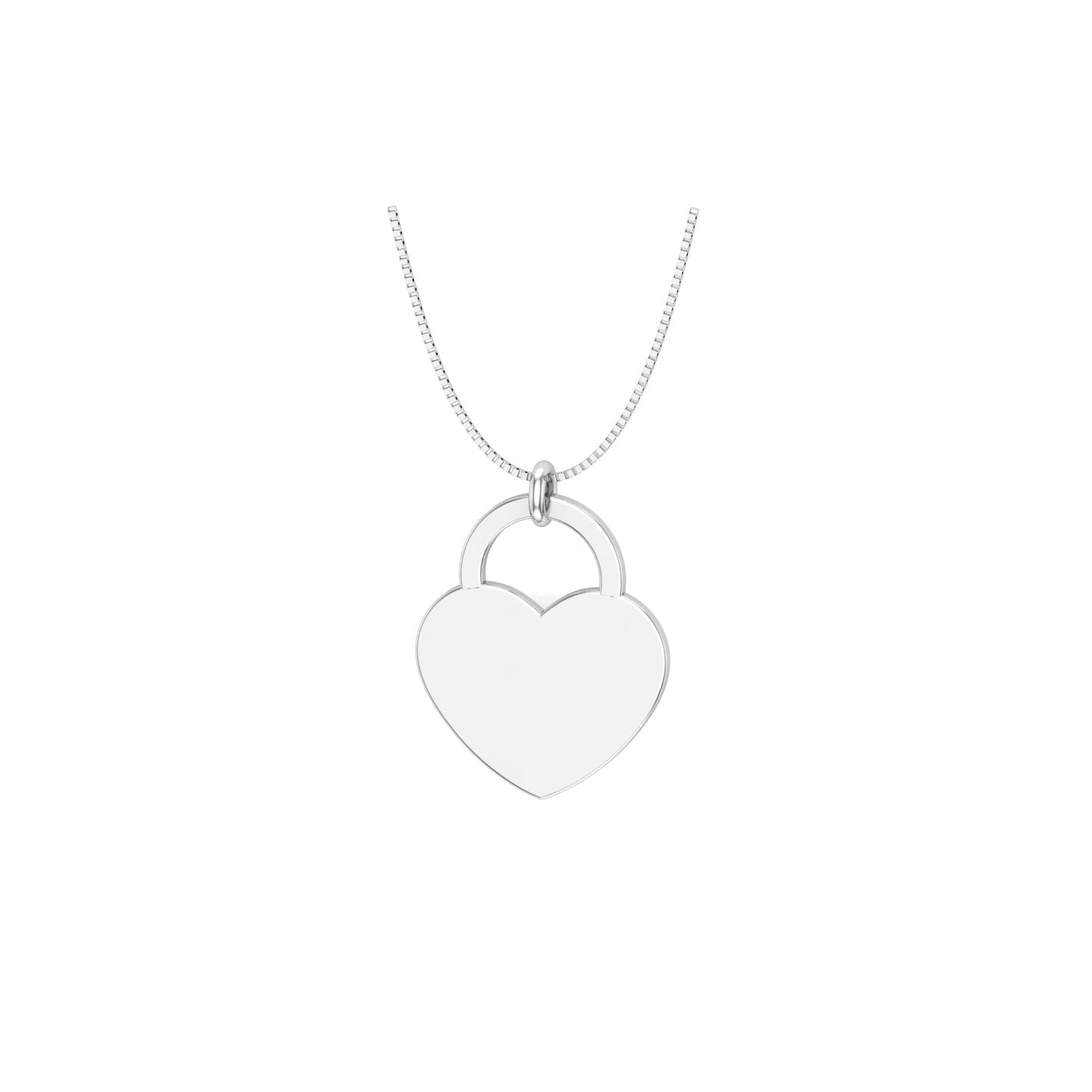 Heart Lock Engraveable Necklace