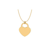 Heart Lock Engraveable Necklace