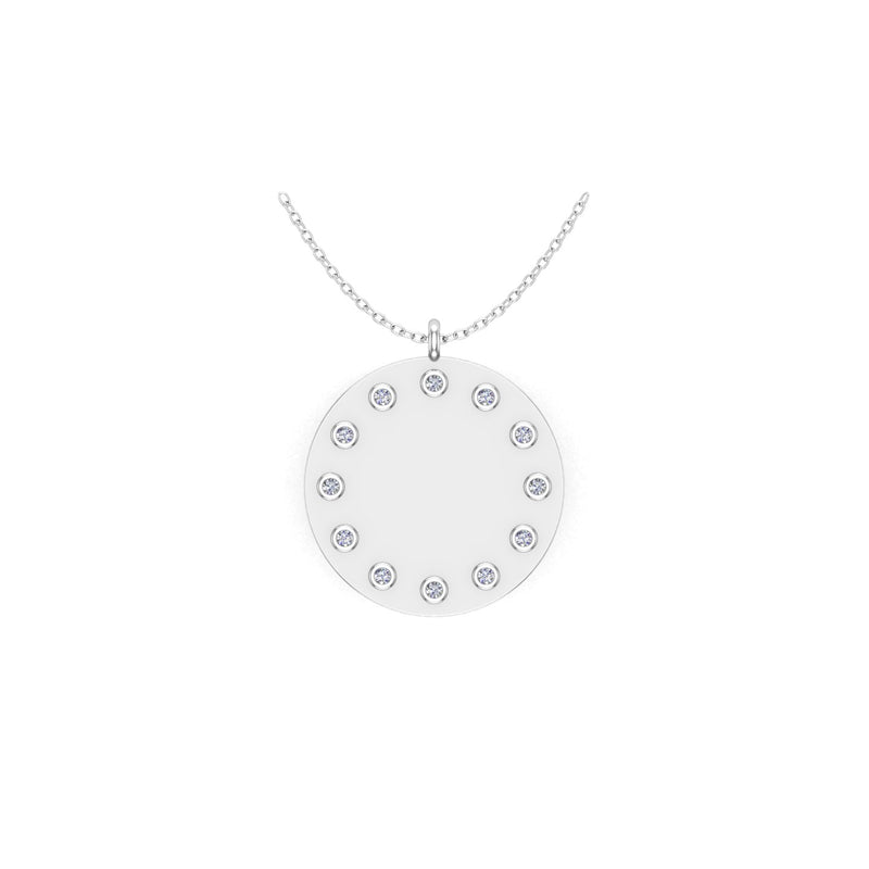 Diamond Disc Personalized Necklace