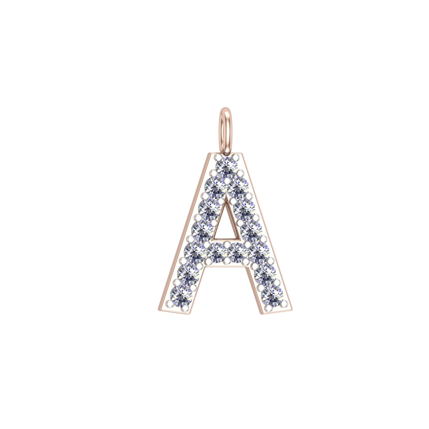 Solid Gold Initial Charm