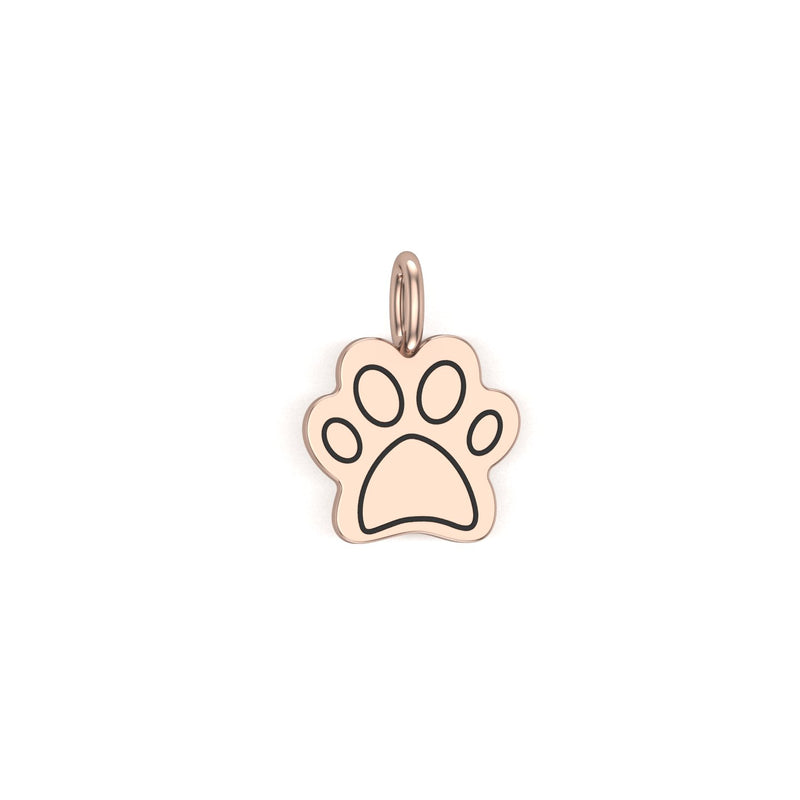 Solid Gold Dog Paw Charm