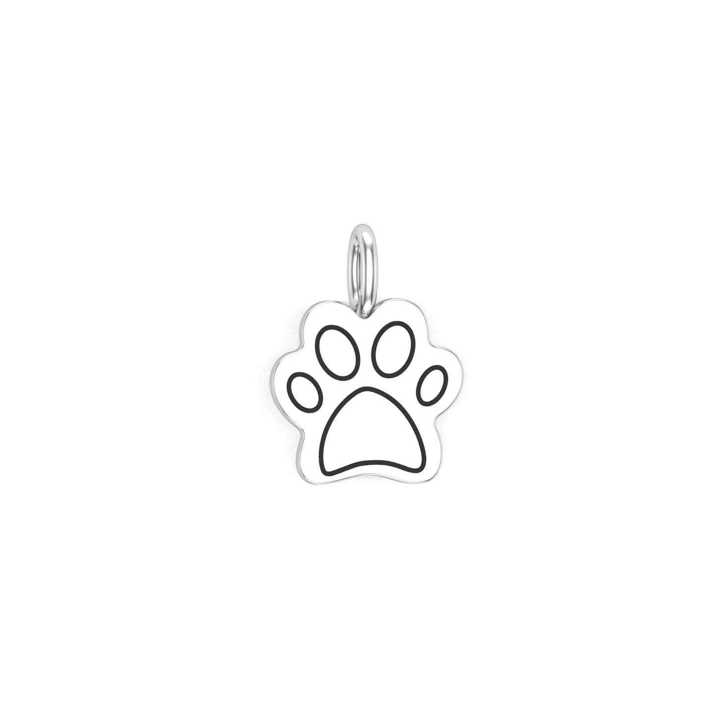 Solid Gold Dog Paw Charm