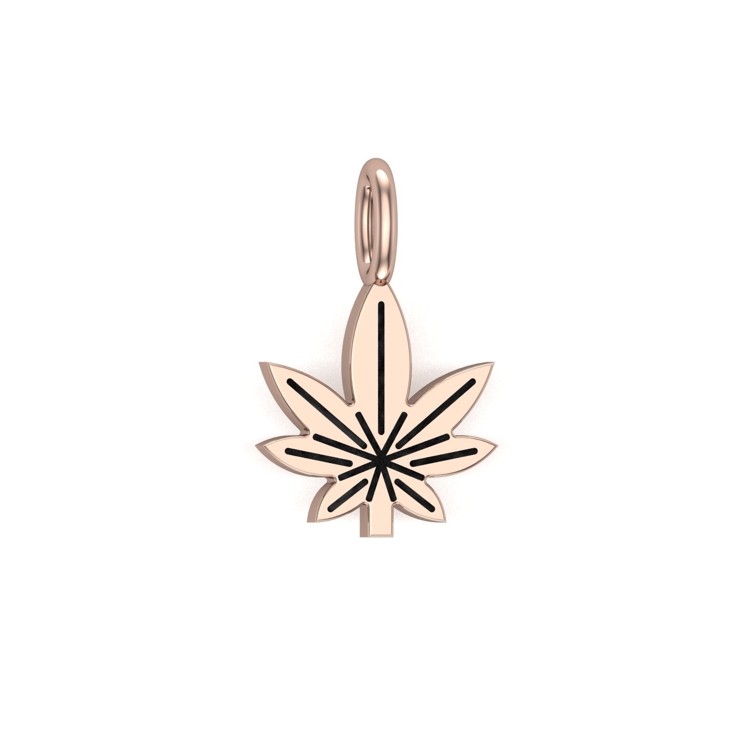 Solid Gold Mary Jane Weed Charm