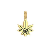 Solid Gold Mary Jane Weed Charm