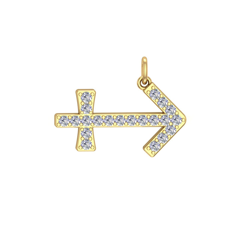 Solid Gold Diamond Zodiac Charm