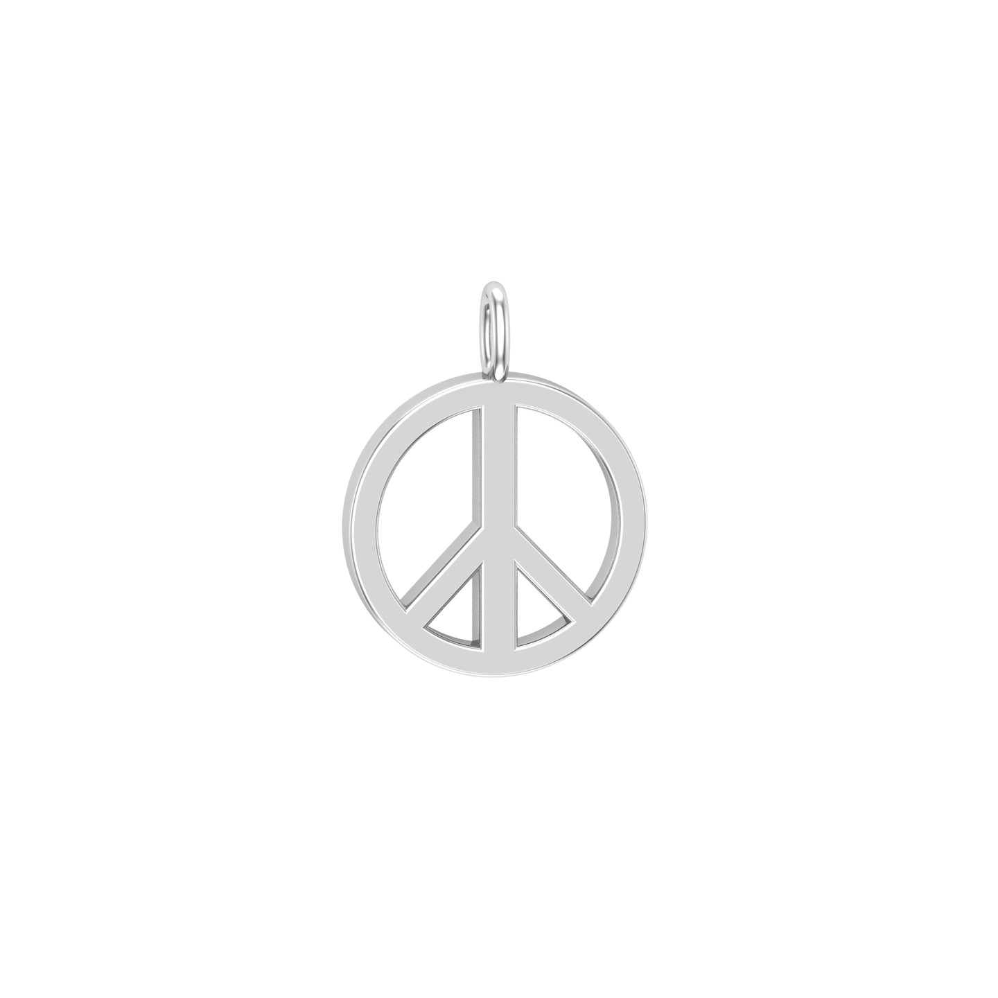 Solid Gold Peace Symbol Charm