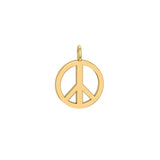 Solid Gold Peace Symbol Charm