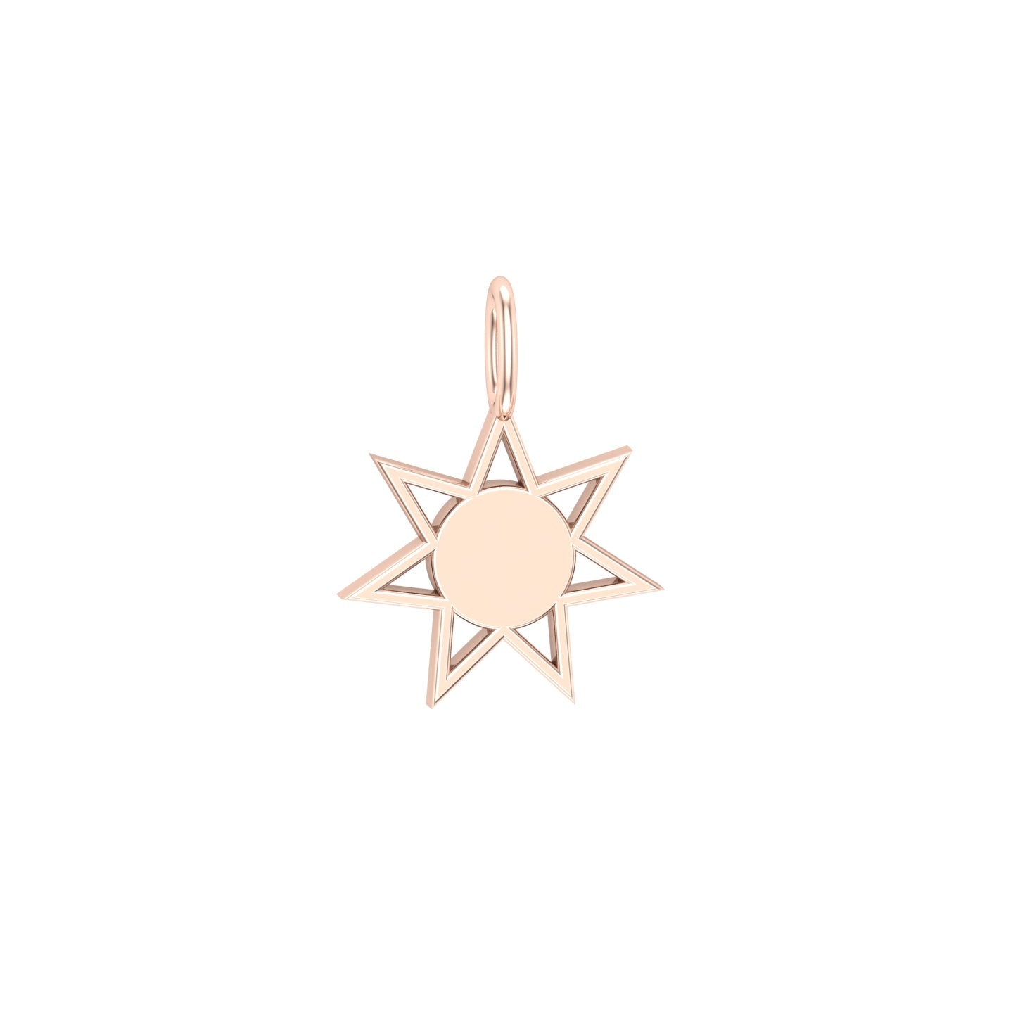 Solid Gold Sun Charm