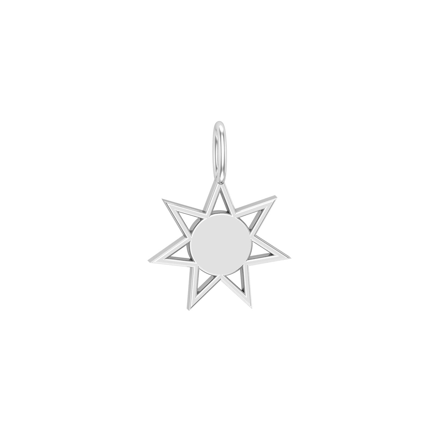 Solid Gold Sun Charm