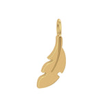 Solid Gold Feather Charm